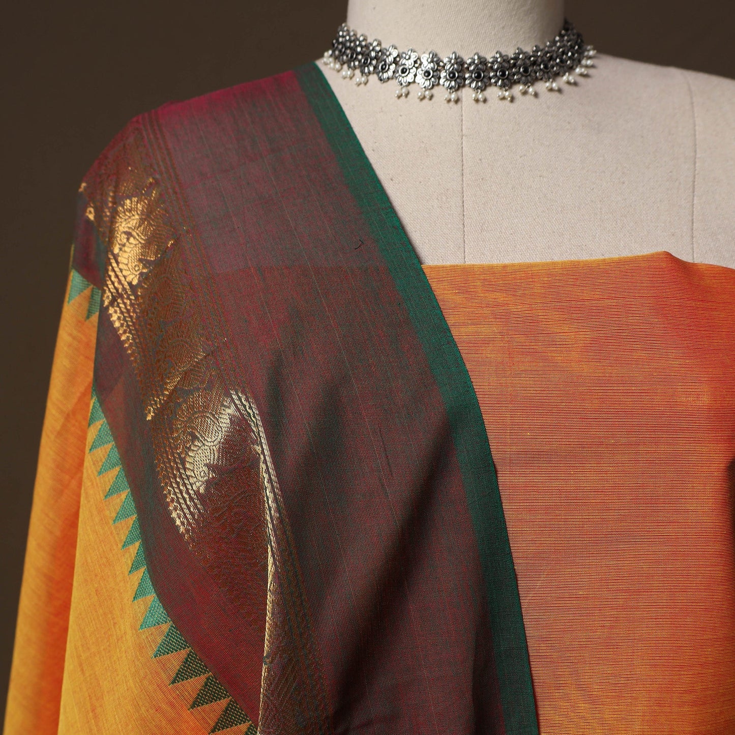 Kandangi chettinad cotton 2pc unstitched dress material 18