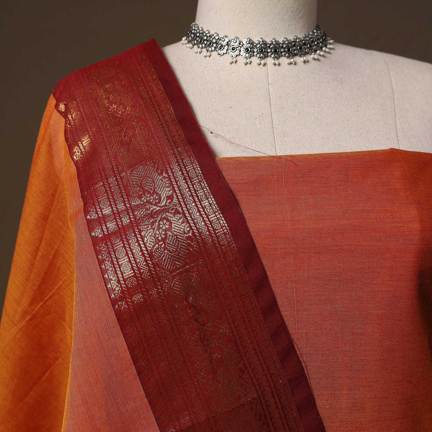 Kandangi chettinad cotton 2pc unstitched dress material 32