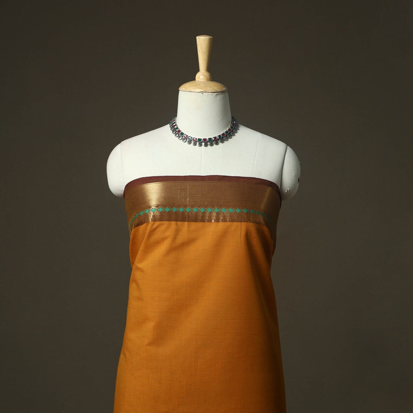 Kandangi chettinad cotton 2pc unstitched dress material 37