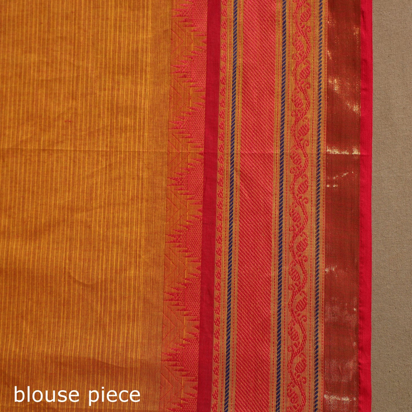 Orange - kandangi chettinad cotton saree with border 40