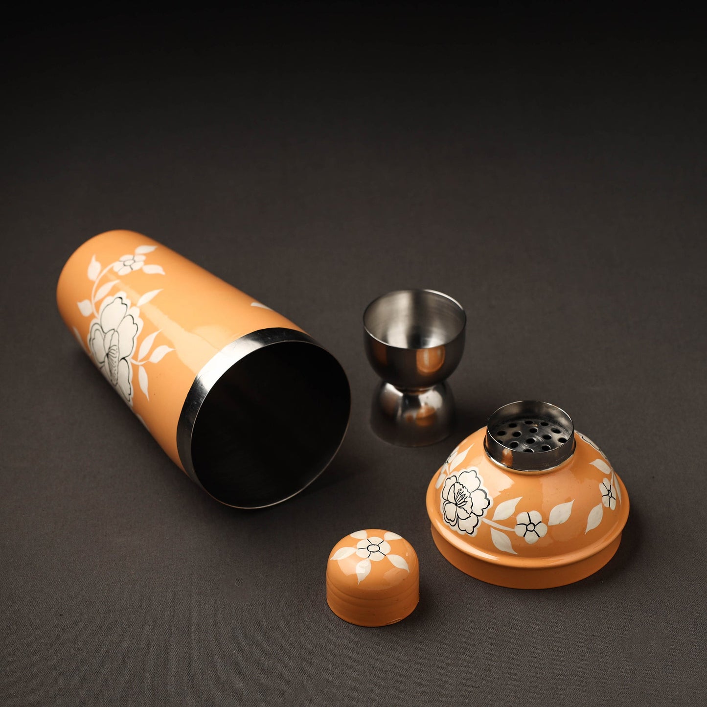 Floral Handpainted Enamelware Stainless Steel Bottle