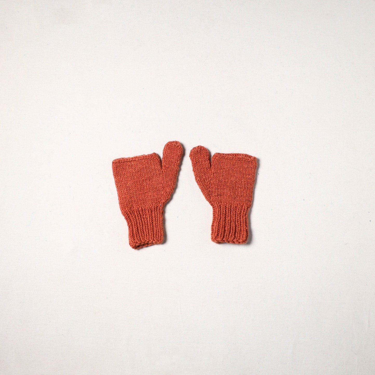 Orange - kullu karishma hand knitted merino wool gloves