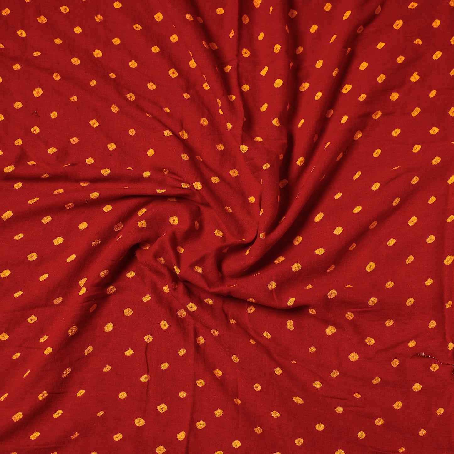 Kutch Bandhani Tie-Dye Satin Cotton Precut Fabric