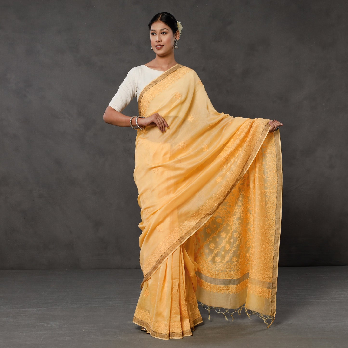 Chikankari Embroidery Saree