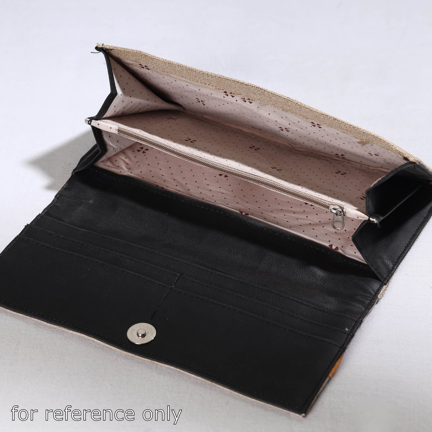 Orange Madhubani Handpainted Jute Cotton Clutch