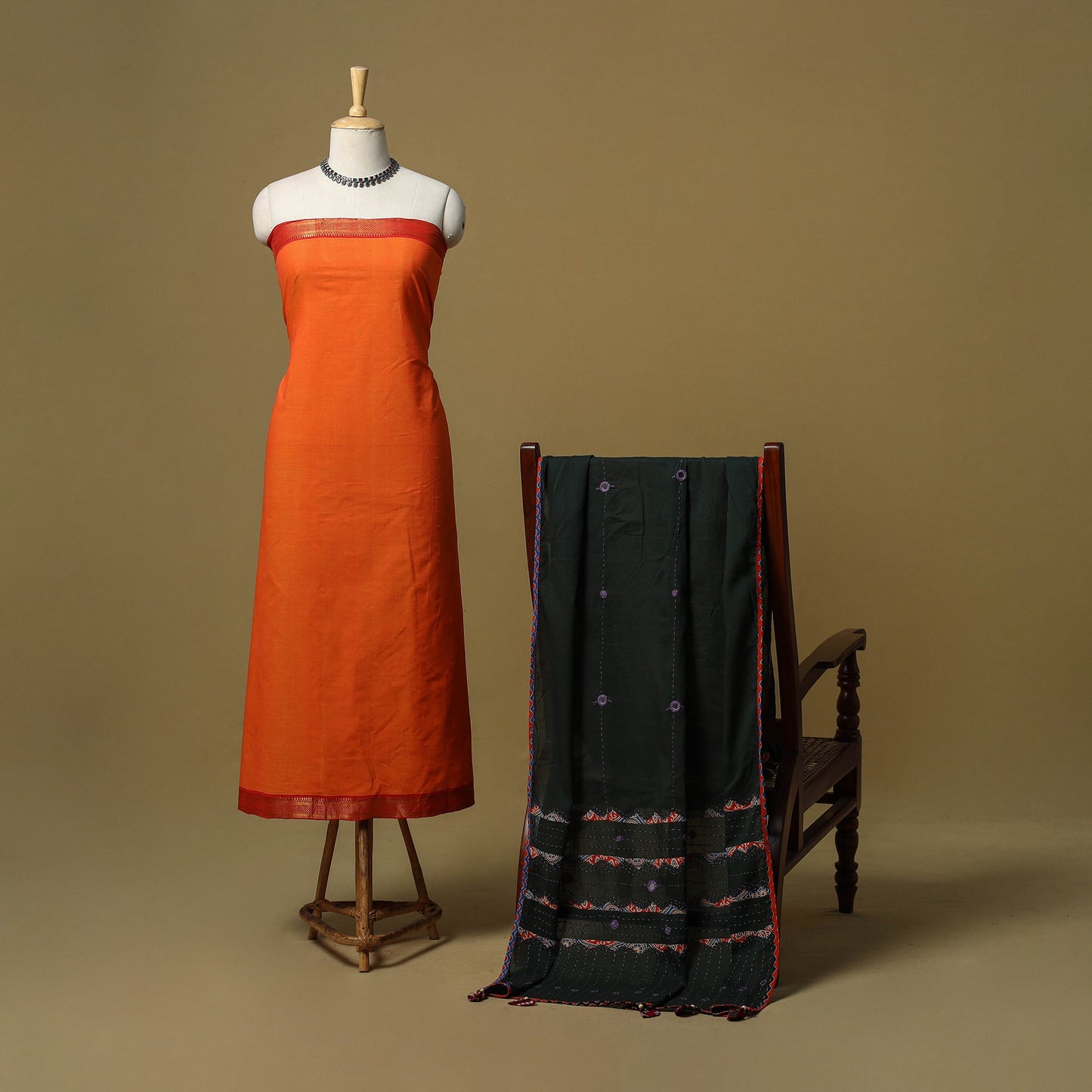 Mangalagiri handloom cotton 2pc unstitched dress material