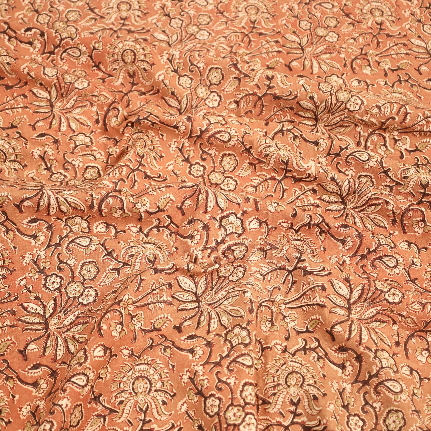 Block Print Cotton Double Pedana Kalamkari Bed Sheet