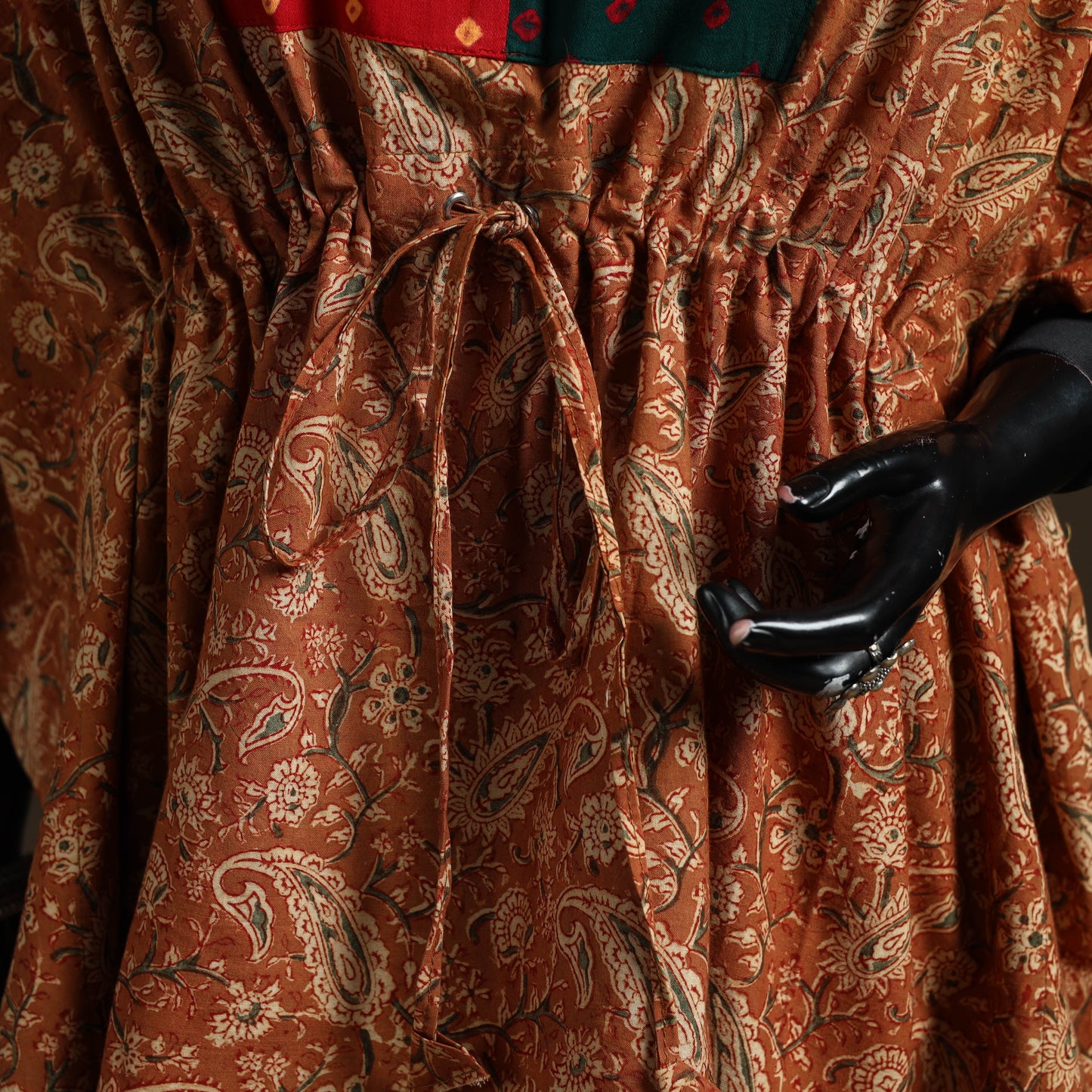 Natural dyed hand block kalamkari print patchwork cotton