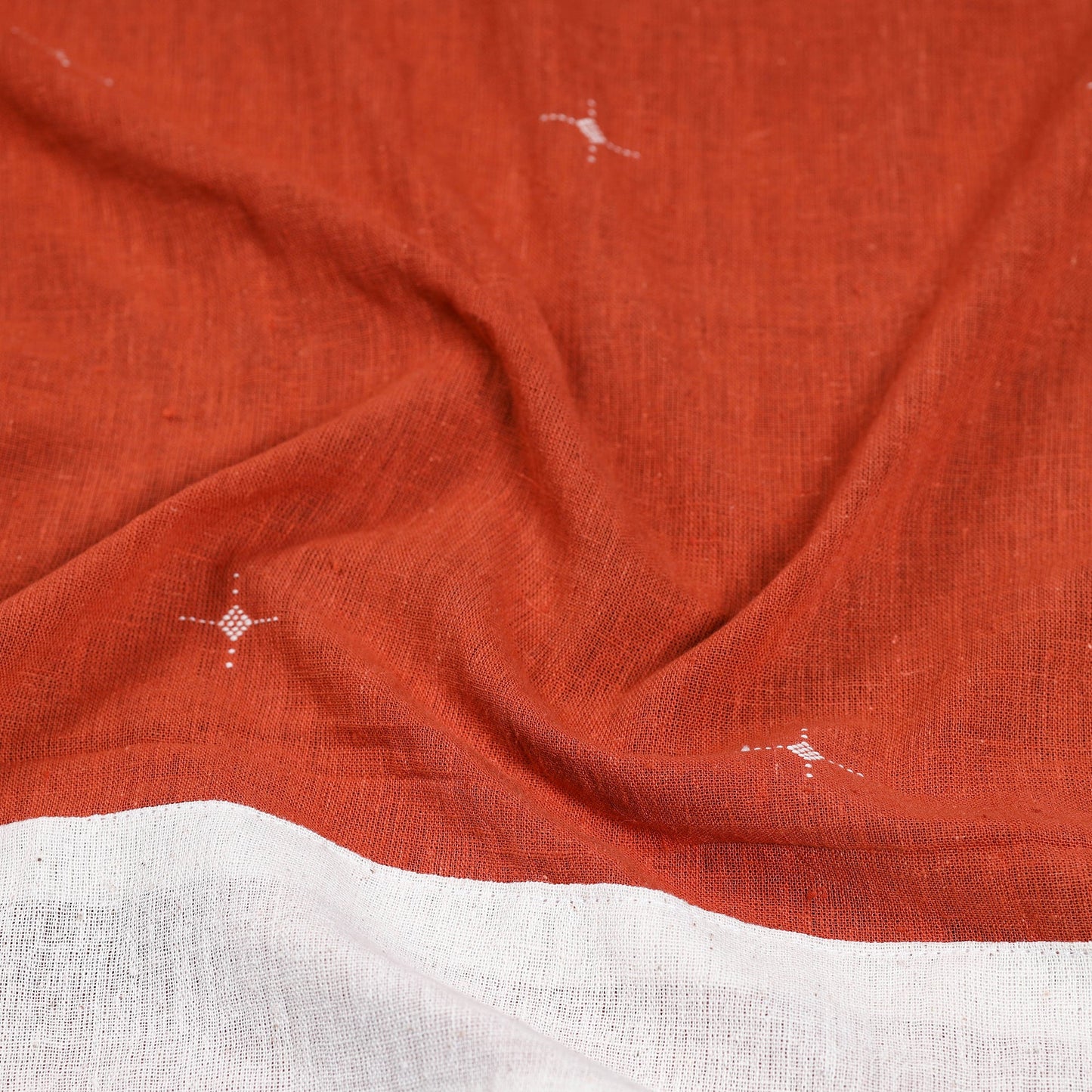 Orange - organic kala cotton handloom blouse piece 28