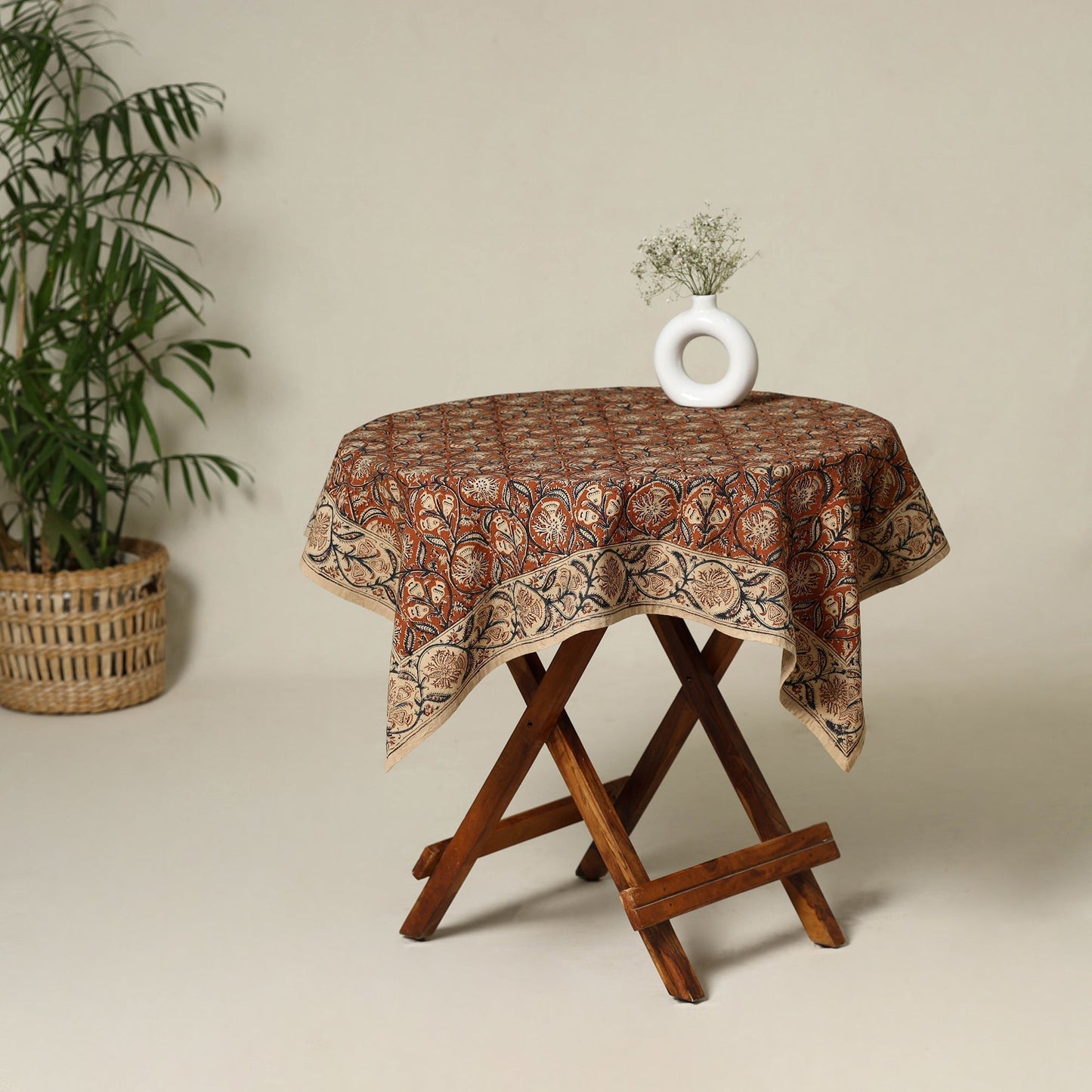 Orange - original pedana kalamkari natural dyed cotton