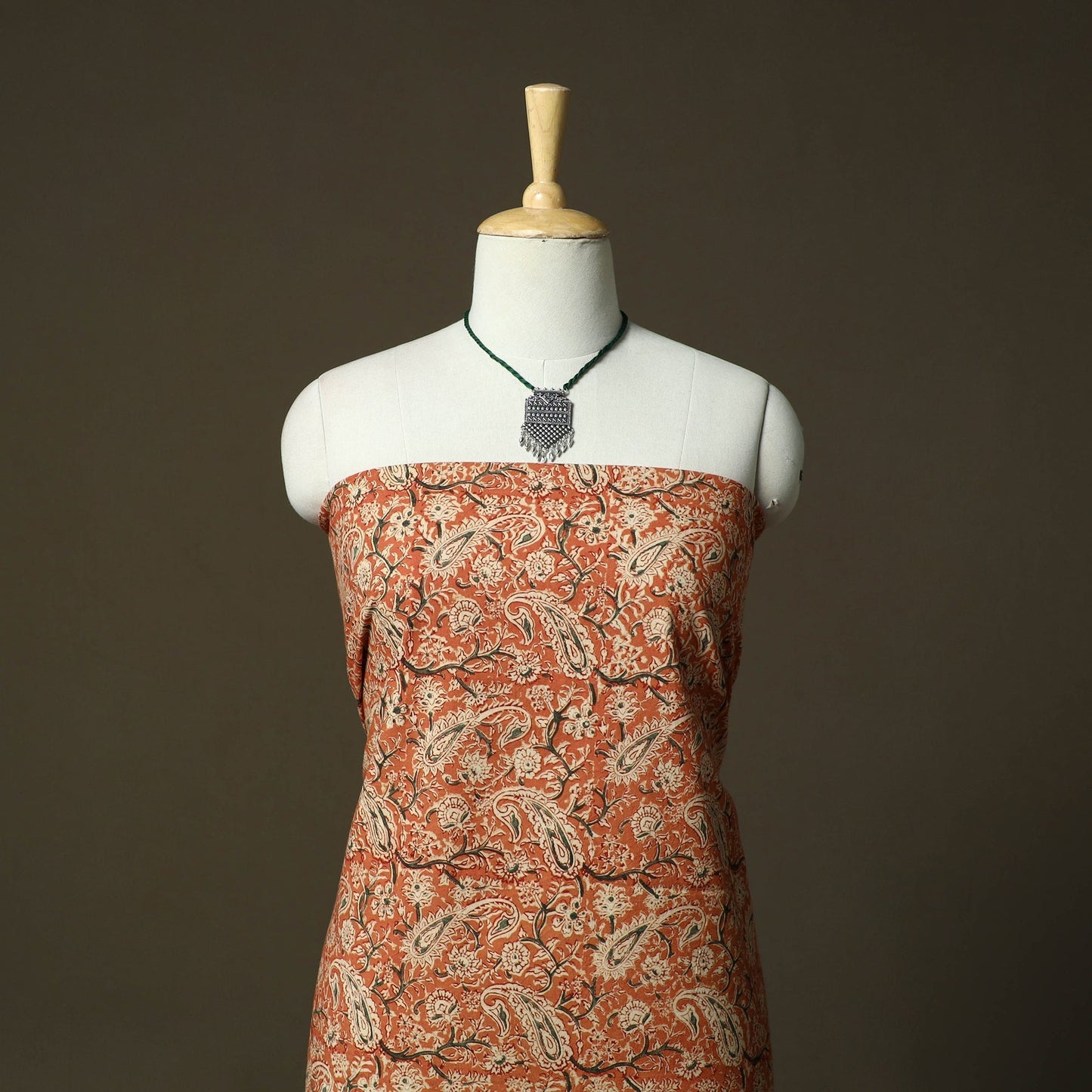 Pedana kalamkari hand block print natural dyed cotton 2pc