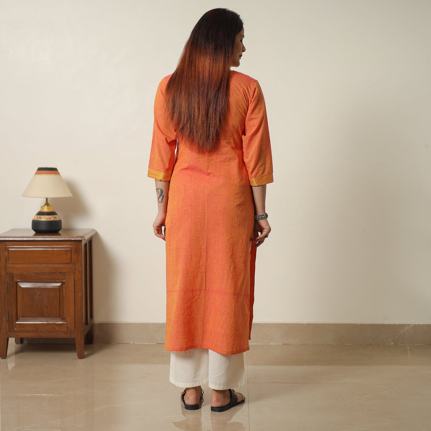 Buy Dharwad Cotton Straight Kurta for Women