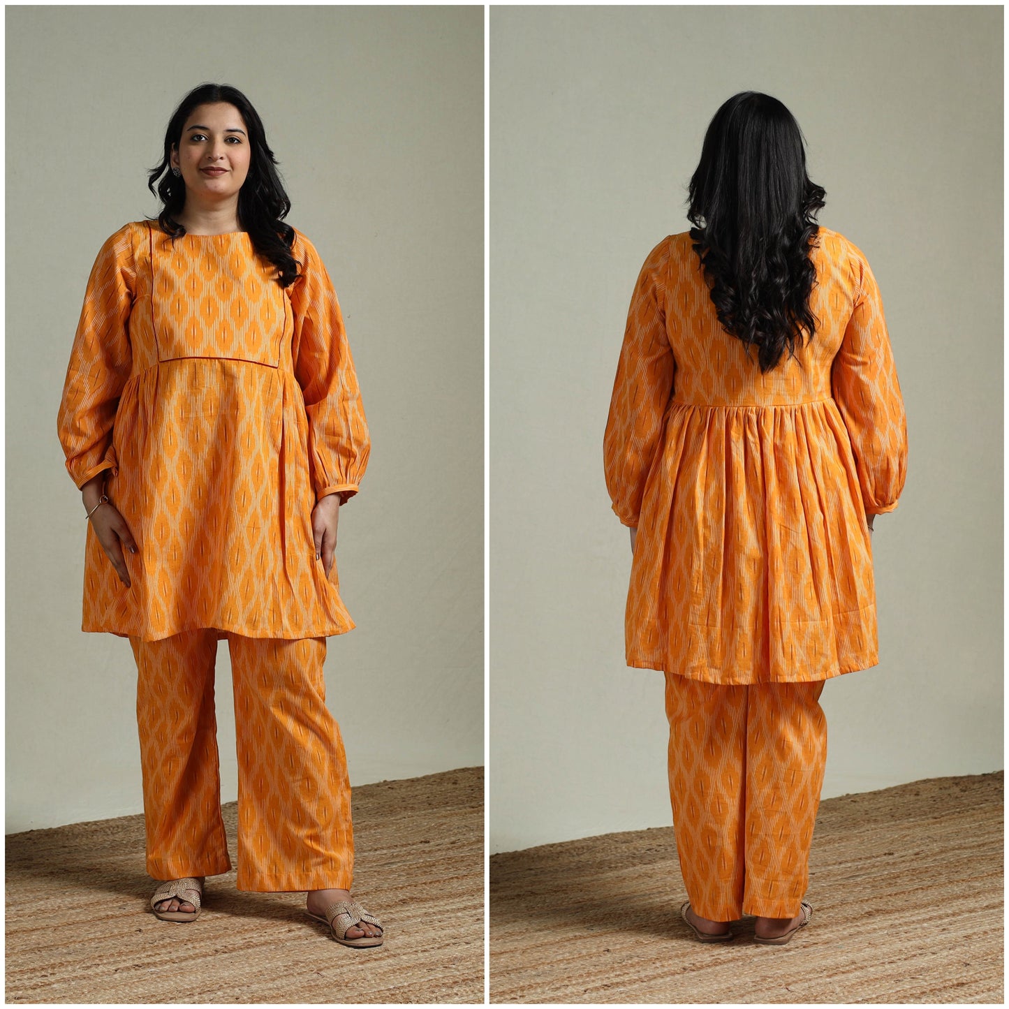 Pochampally ikat cotton co-ord set for women 04