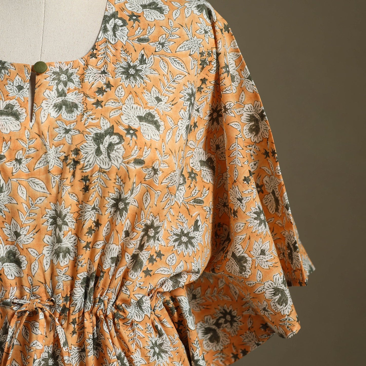 Sanganeri Block Print Cotton Kaftan (Short)