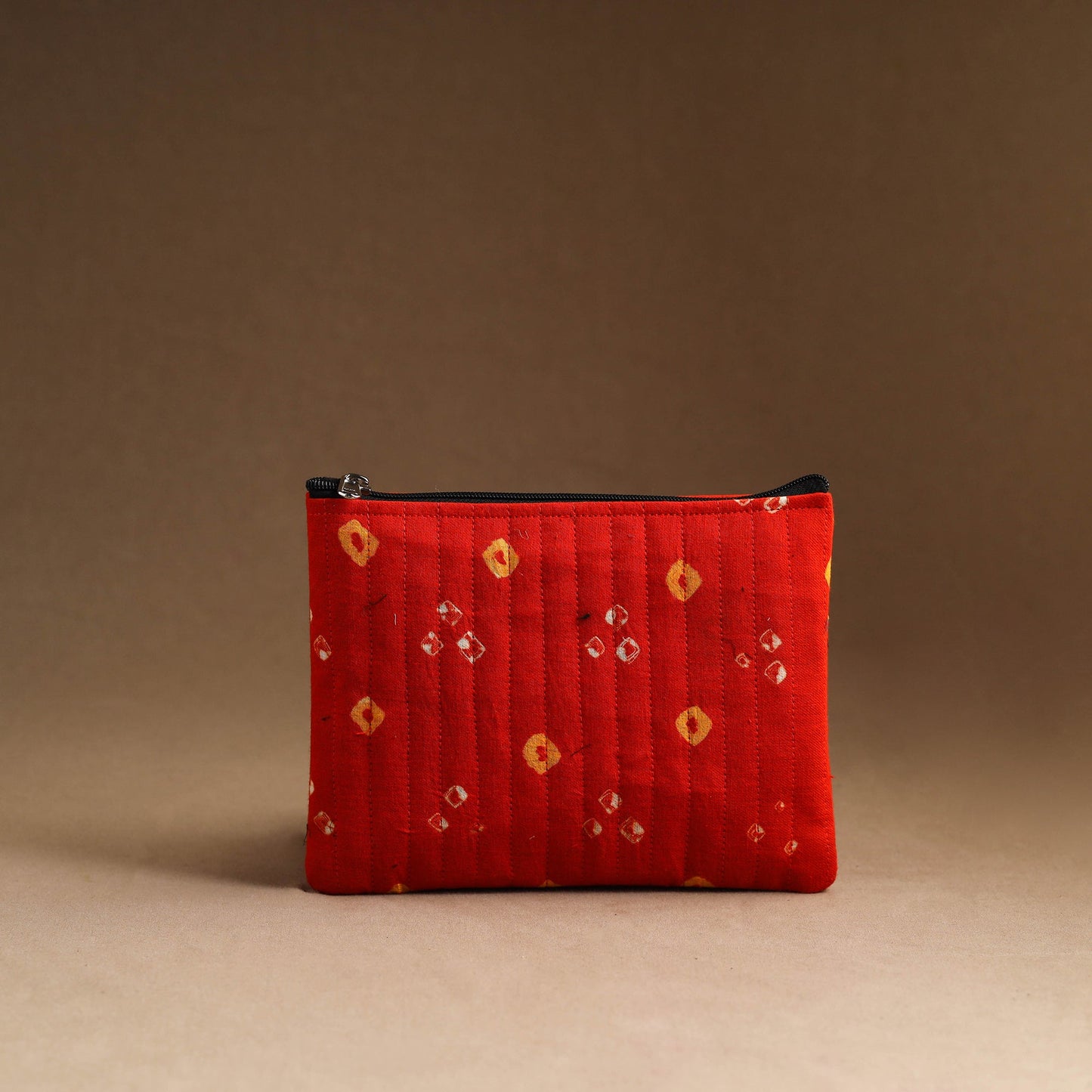 Orange - set of 3 - handmade cotton utility pouches 08