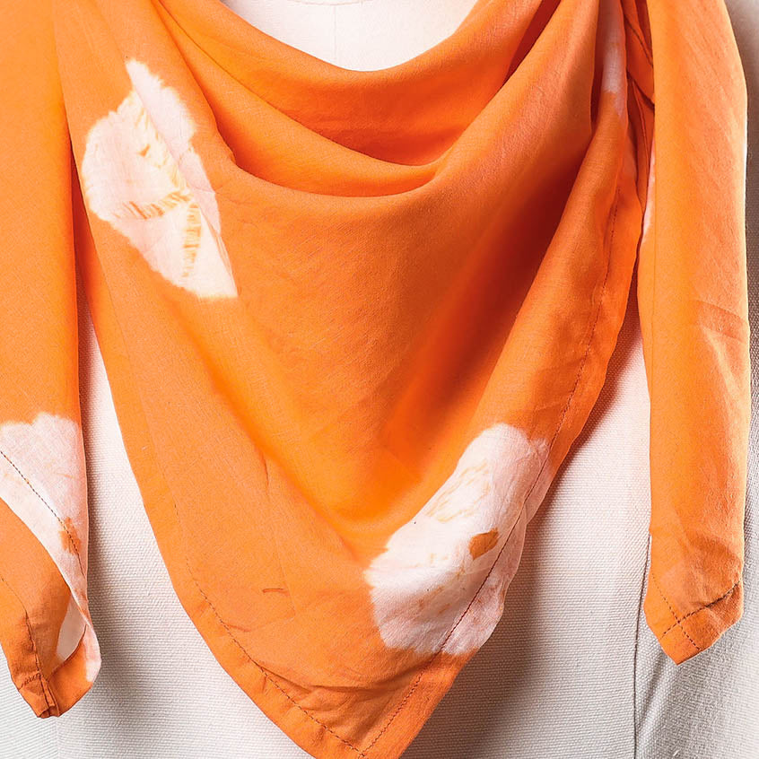 Shibori Tie-Dye Cotton Scarf