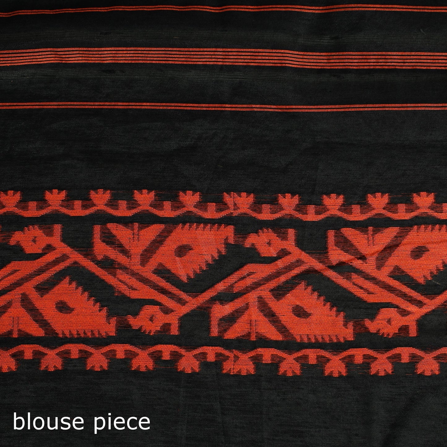 Silk cotton dhakai jamdani saree 01 - handcrafted