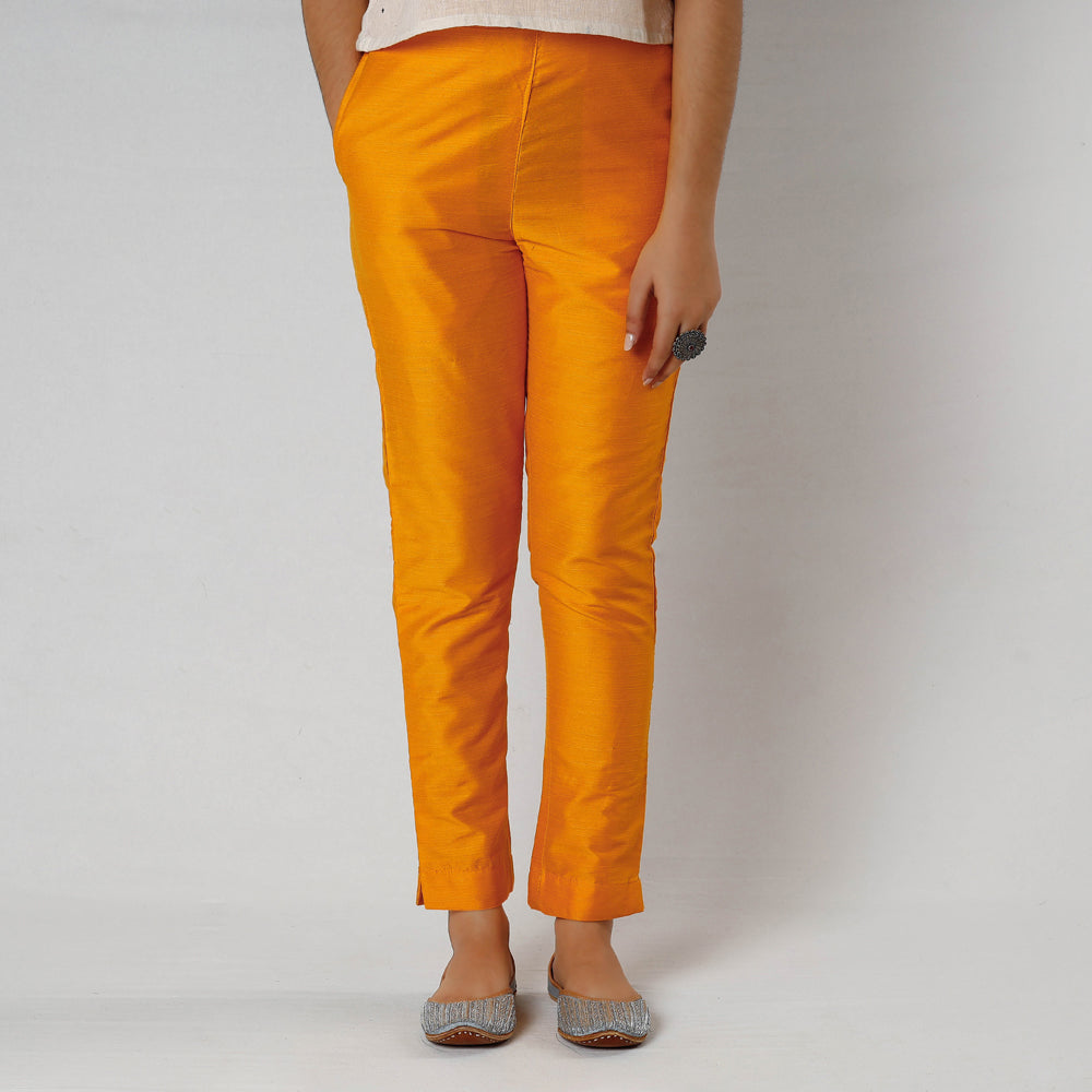 Silk Tapered Casual Pant for Women