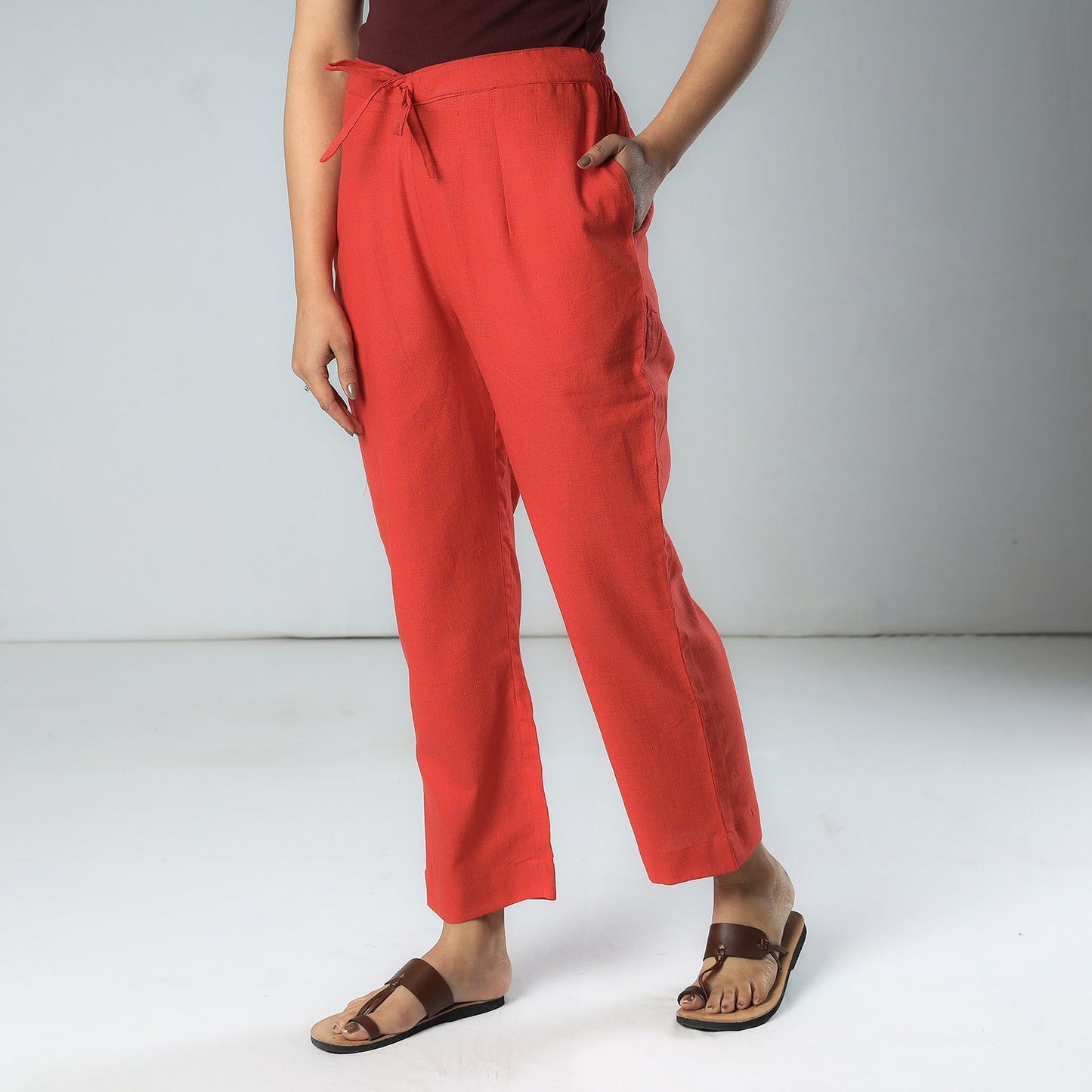 Plain Dyed Cotton Relaxed Fit Pant