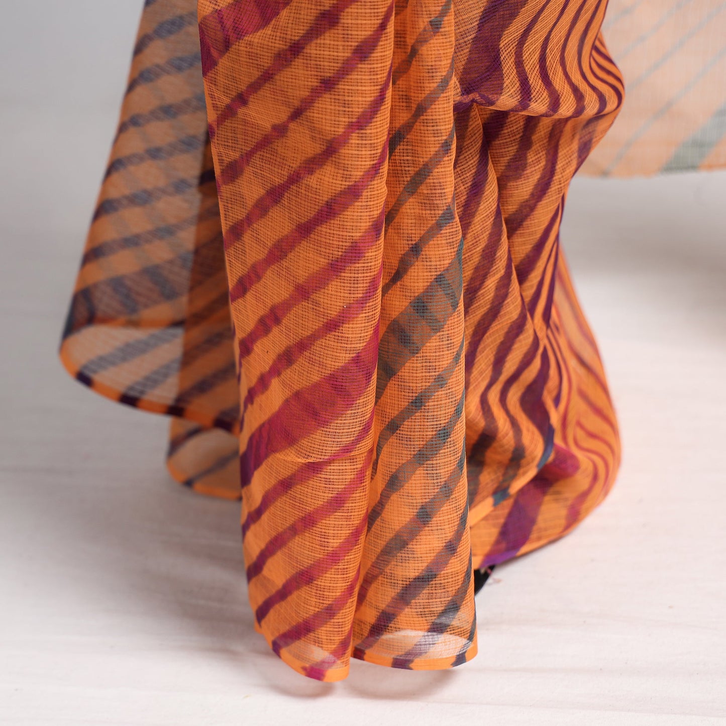 Leheriya Tie-Dye Kota Doria Cotton Saree