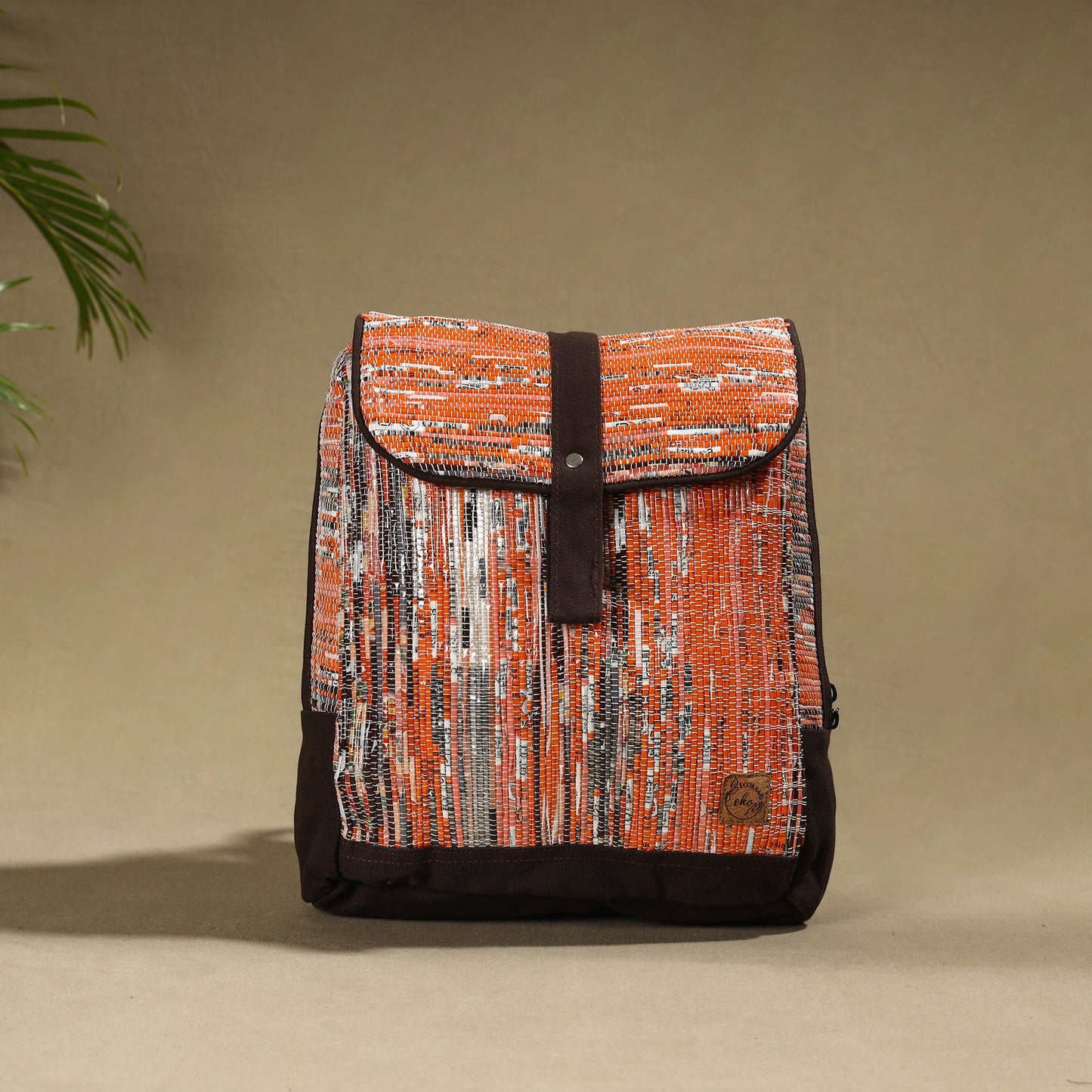 Upcycled Weave Handcrafted Laptop Backpack