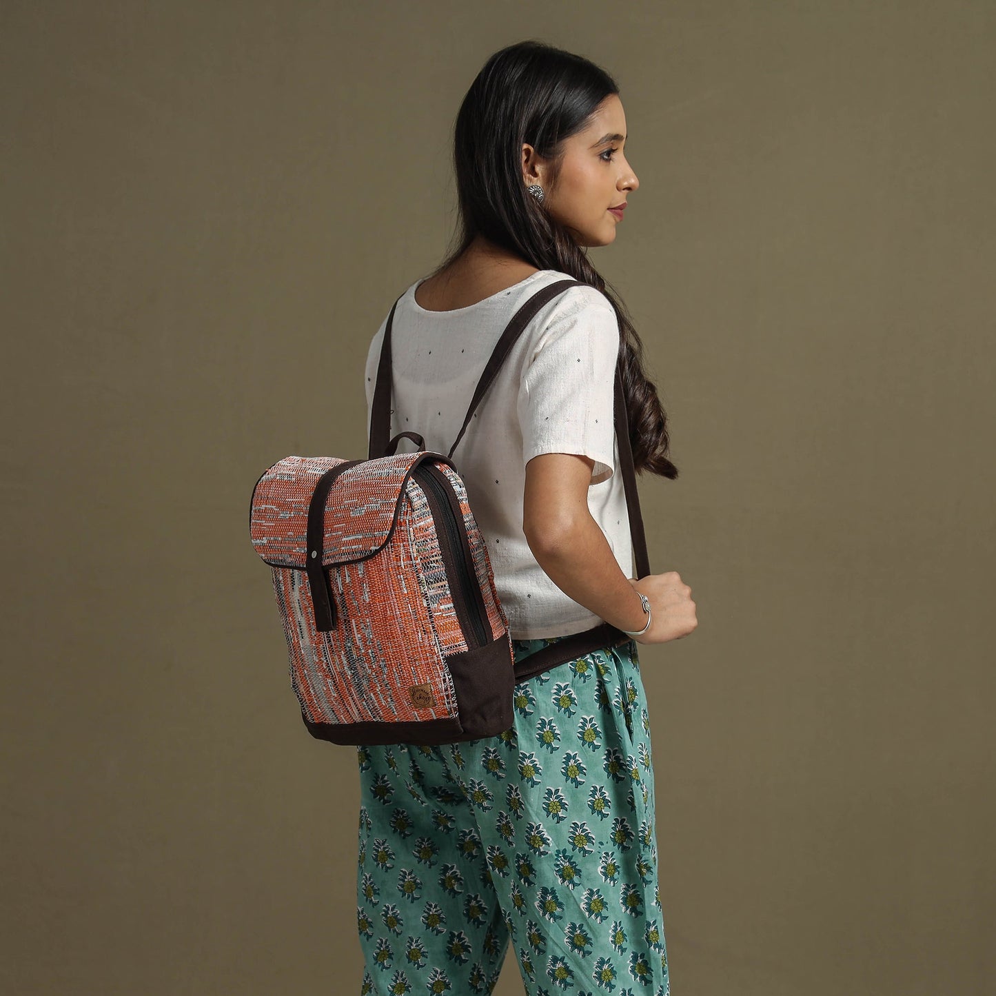 Upcycled Weave Handcrafted Laptop Backpack