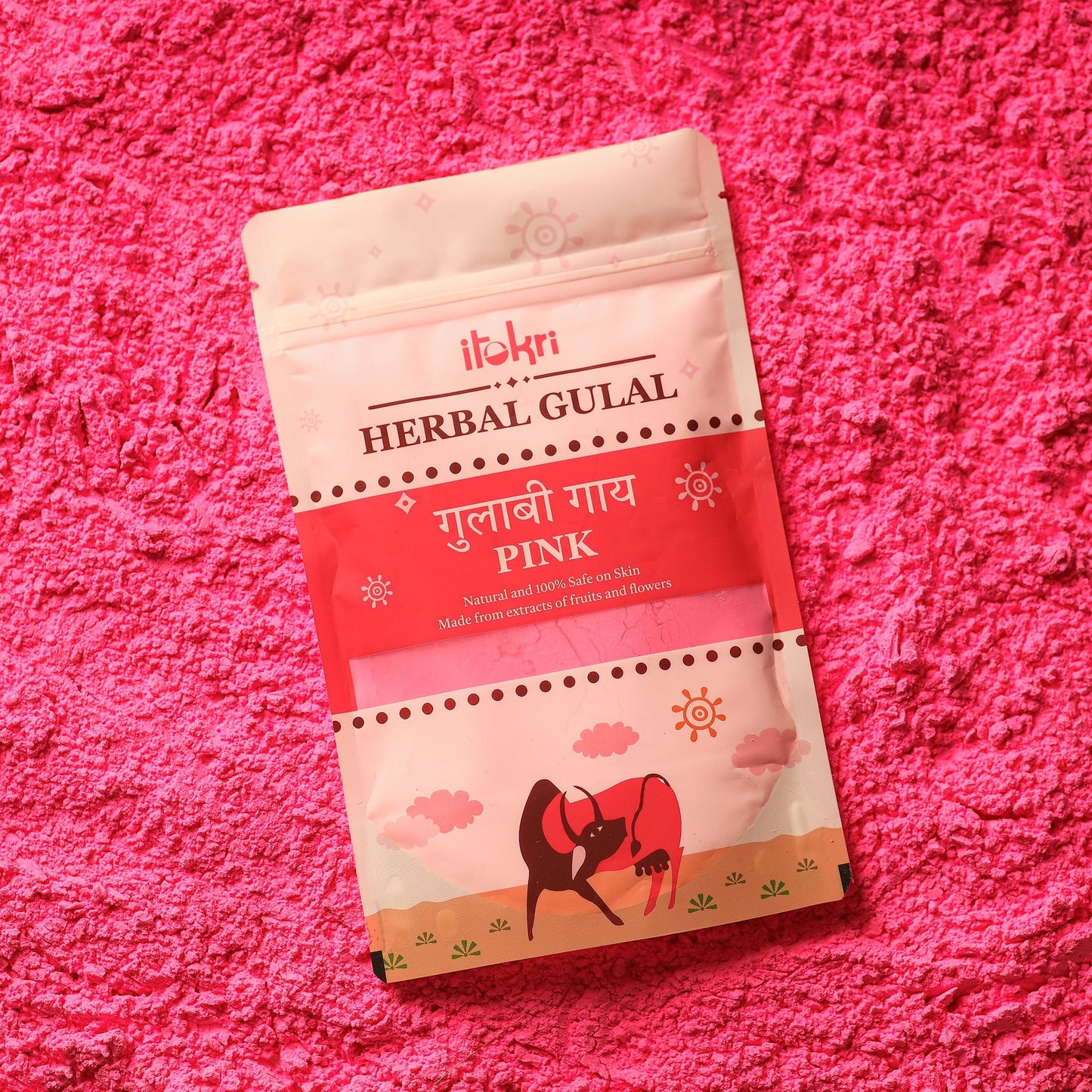 Pink Organic Herbal Gulal Holi Colour (100gm)