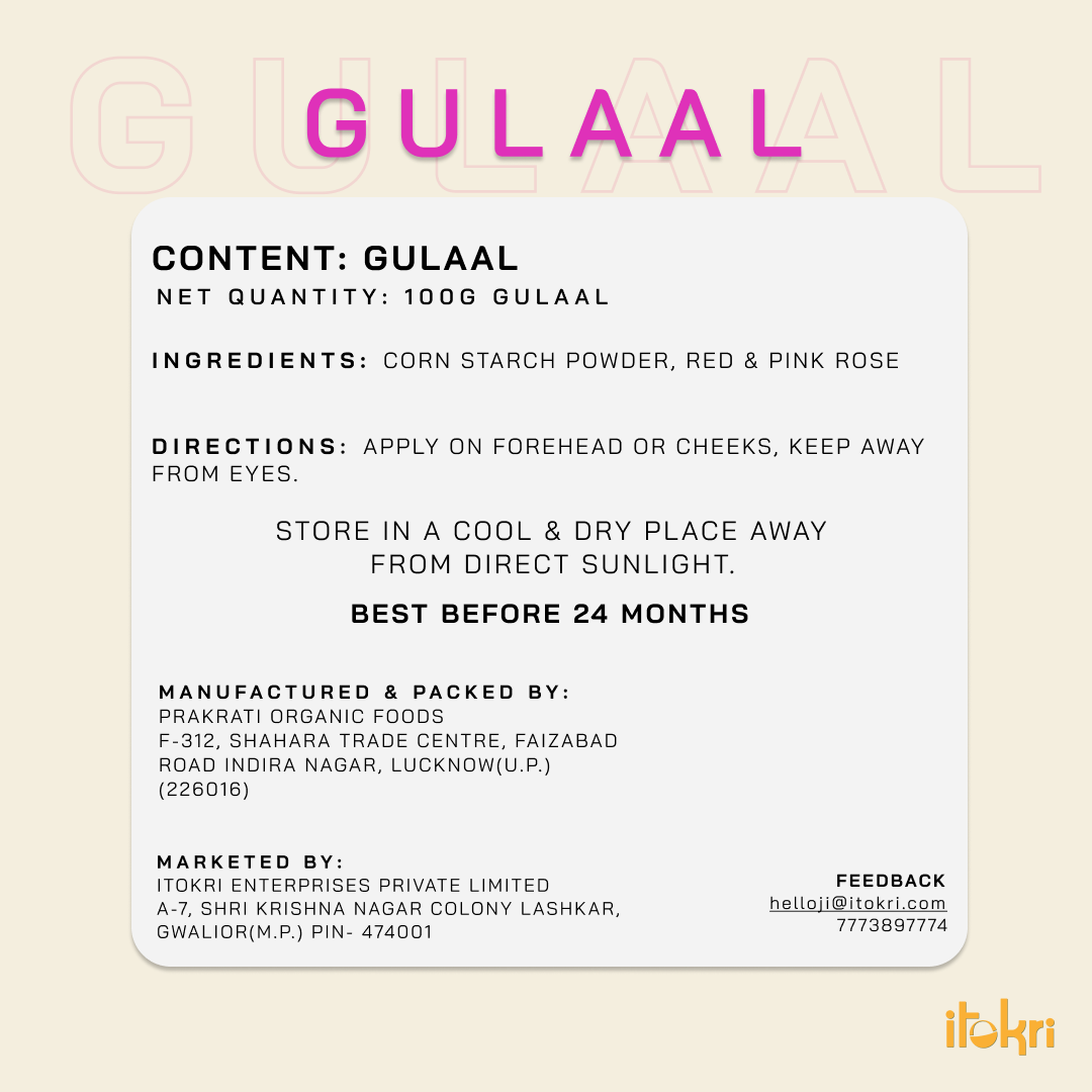 Pink Organic Herbal Gulal Holi Colour (100gm)