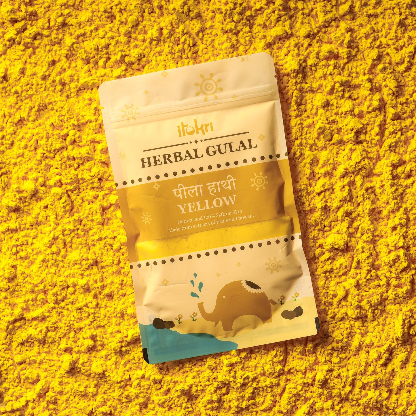 Yellow Organic Herbal Gulal Holi Colour (100gm)