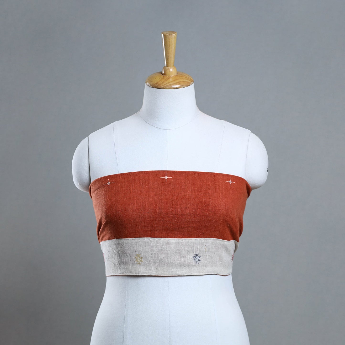 Organic kala cotton handloom blouse piece 61 - handcrafted