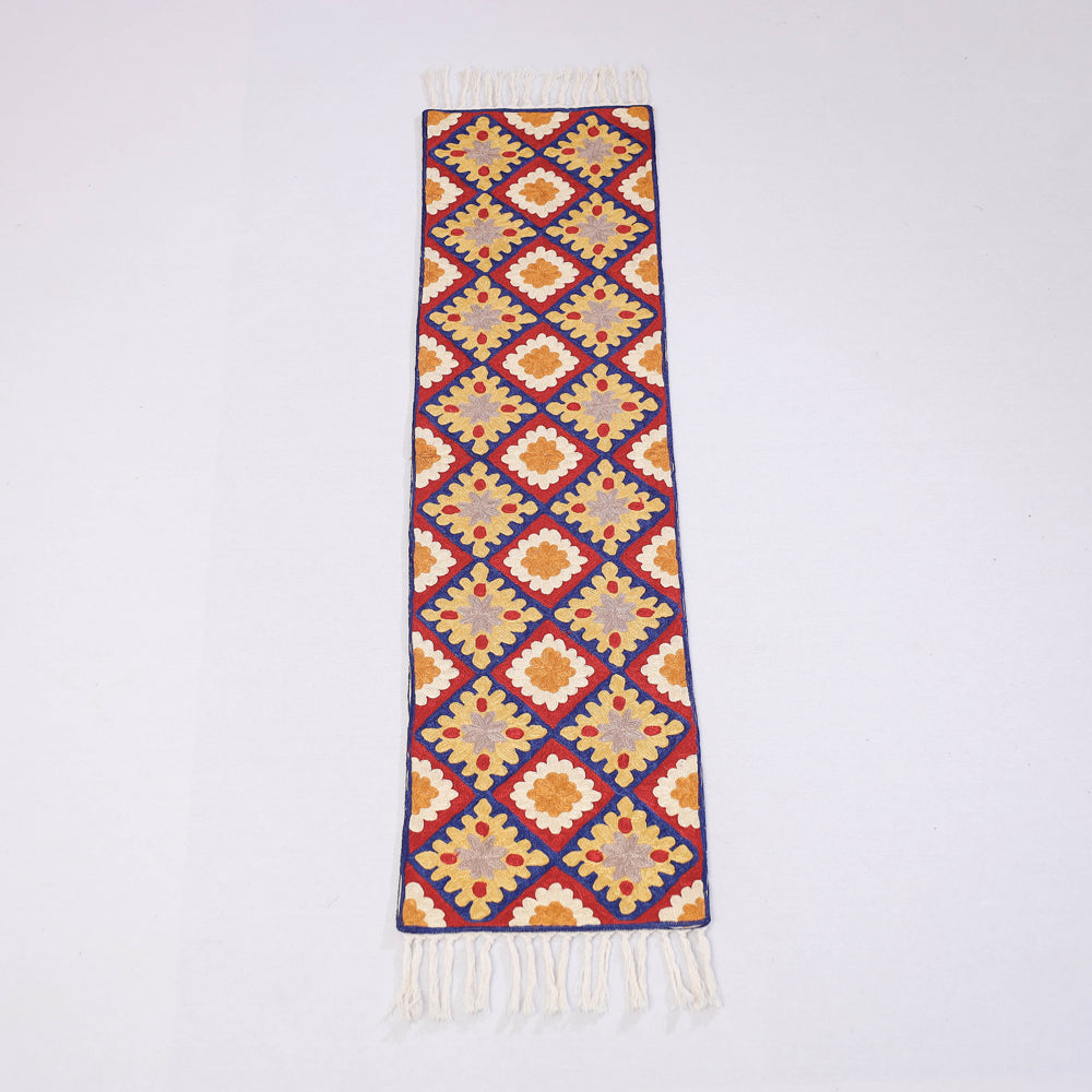 Buy Original Chain Stitch Mulberry Silk Thread Hand Embroidery Rug/Carpet Online at iTokri.com