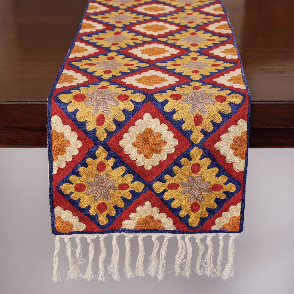 Buy Original Chain Stitch Mulberry Silk Thread Hand Embroidery Rug/Carpet Online at iTokri.com