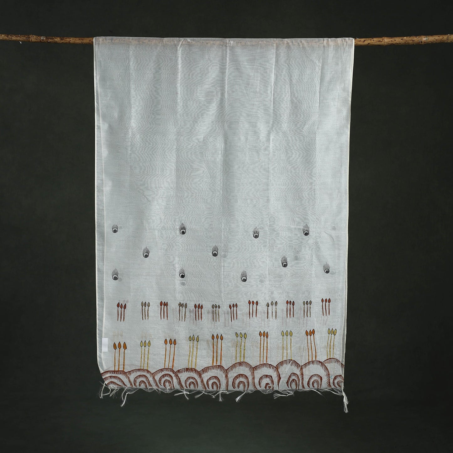 Original gond handpainted handloom chanderi silk dupatta 03