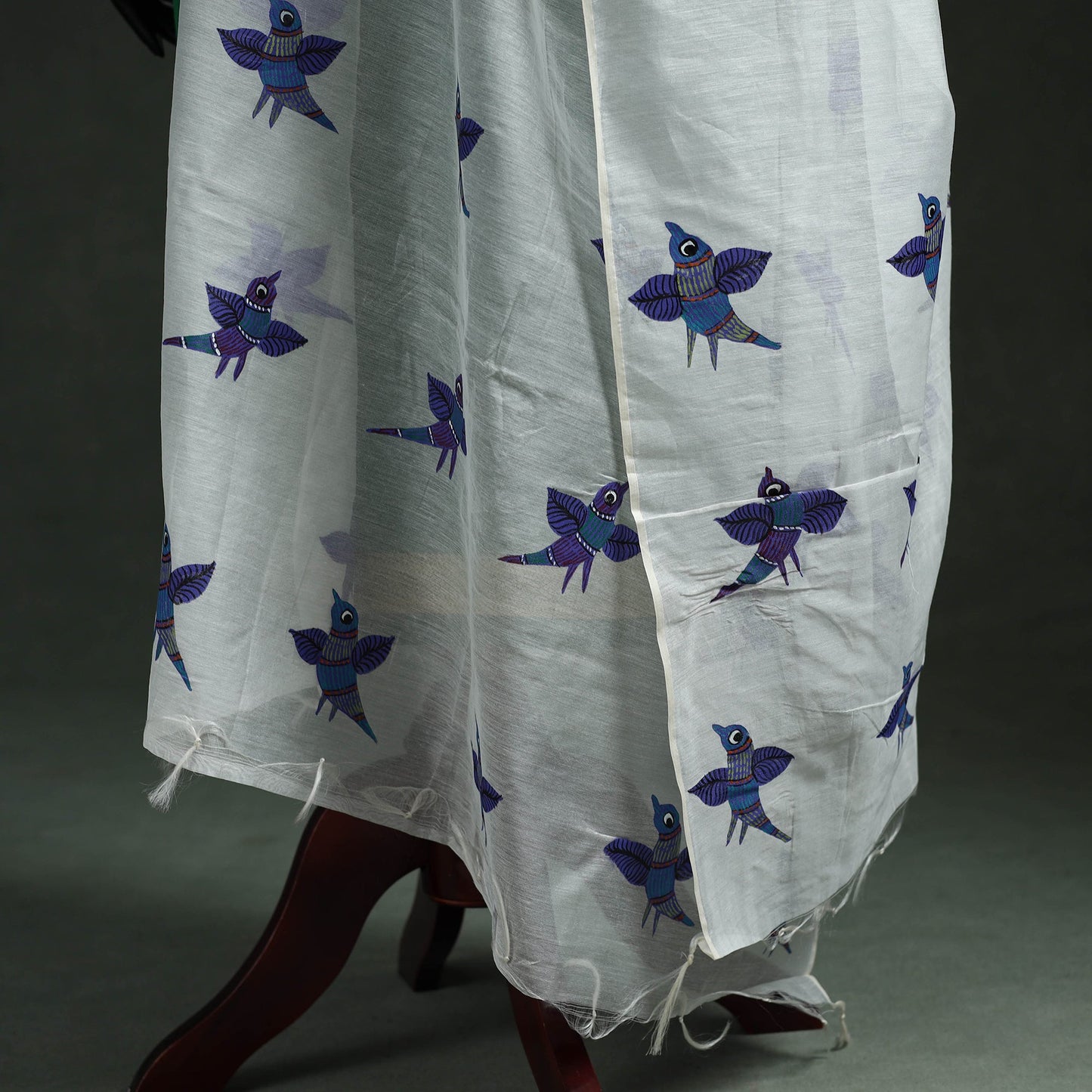 Original gond handpainted handloom chanderi silk dupatta 09