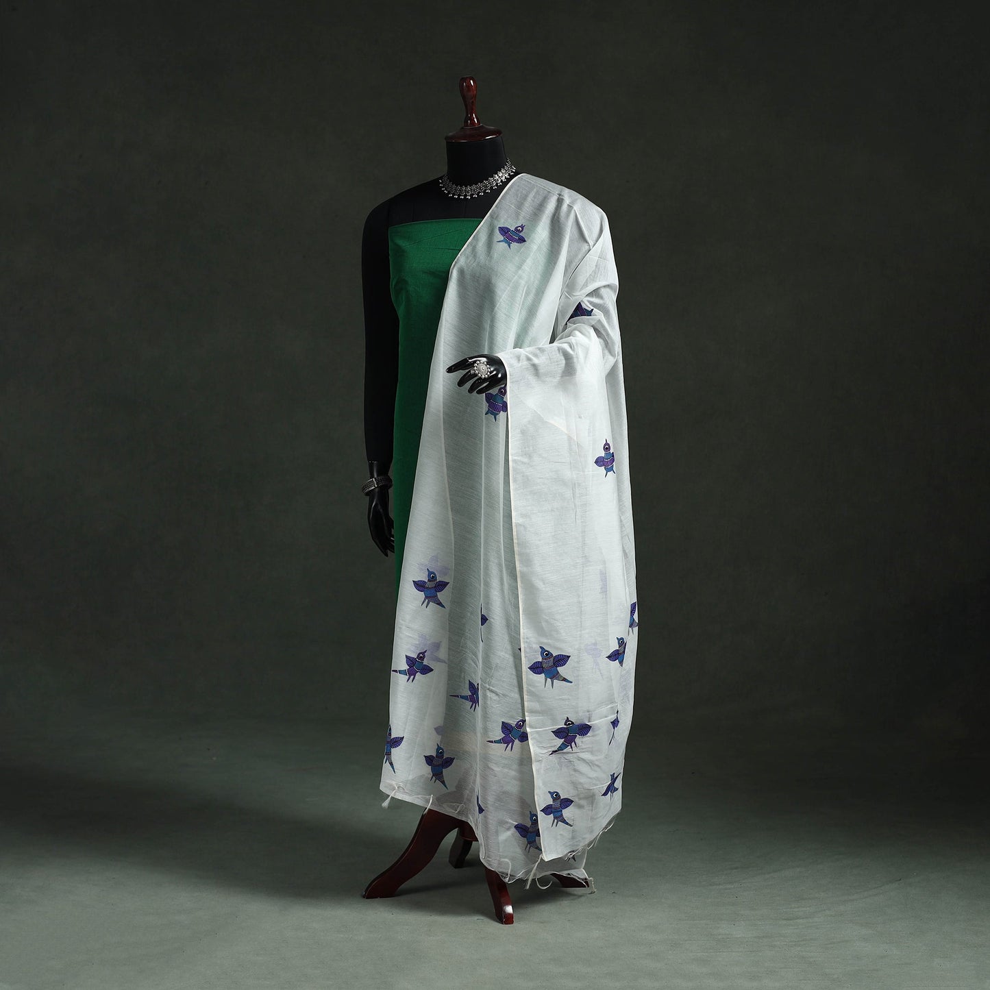 Original gond handpainted handloom chanderi silk dupatta 09