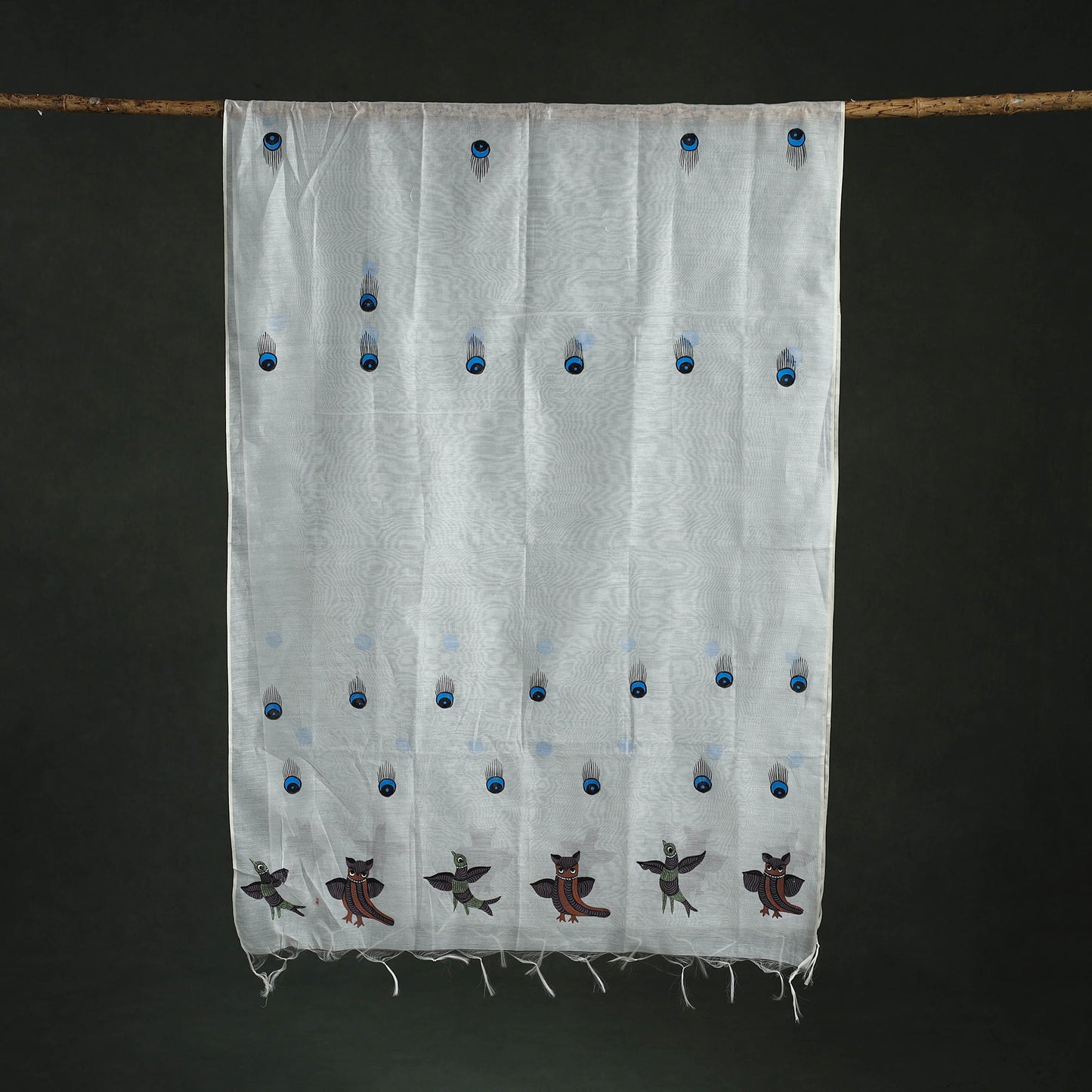 Original gond handpainted handloom chanderi silk dupatta 10
