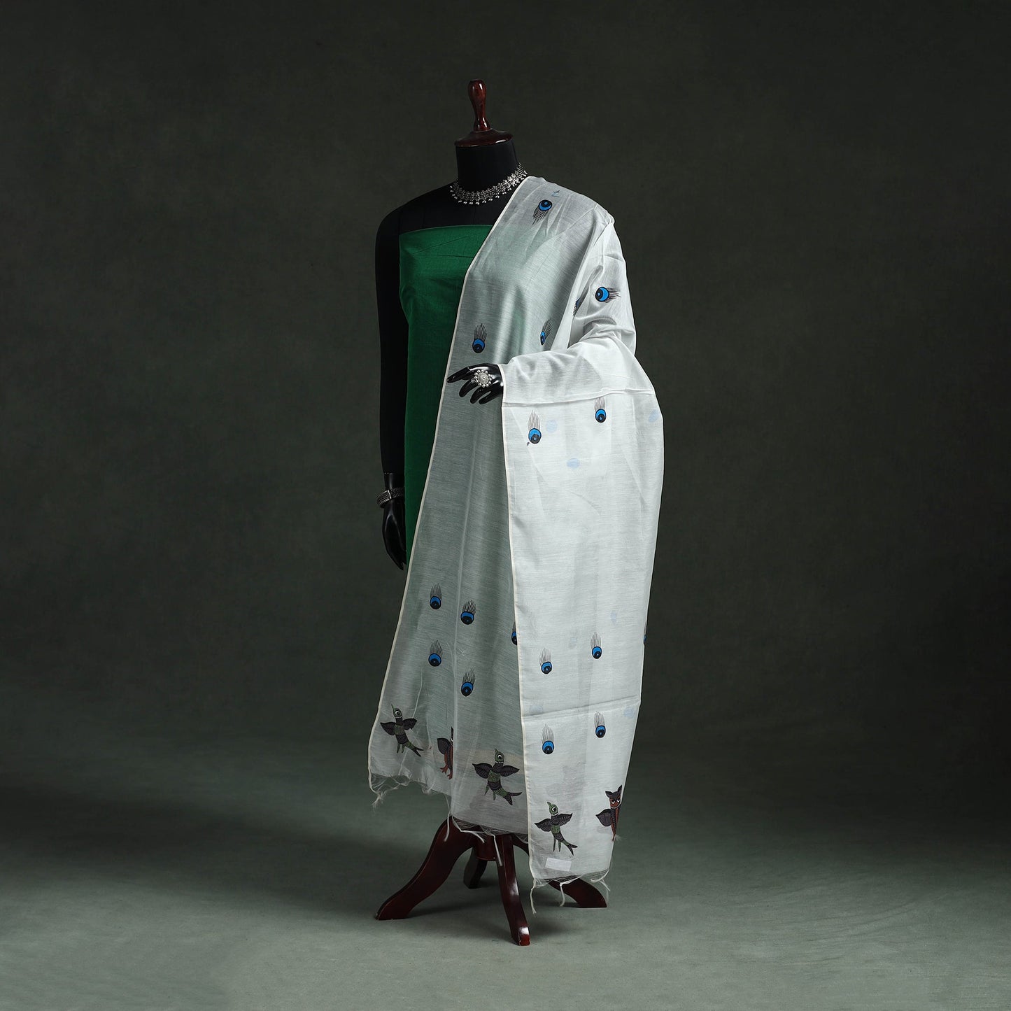 Original gond handpainted handloom chanderi silk dupatta 10