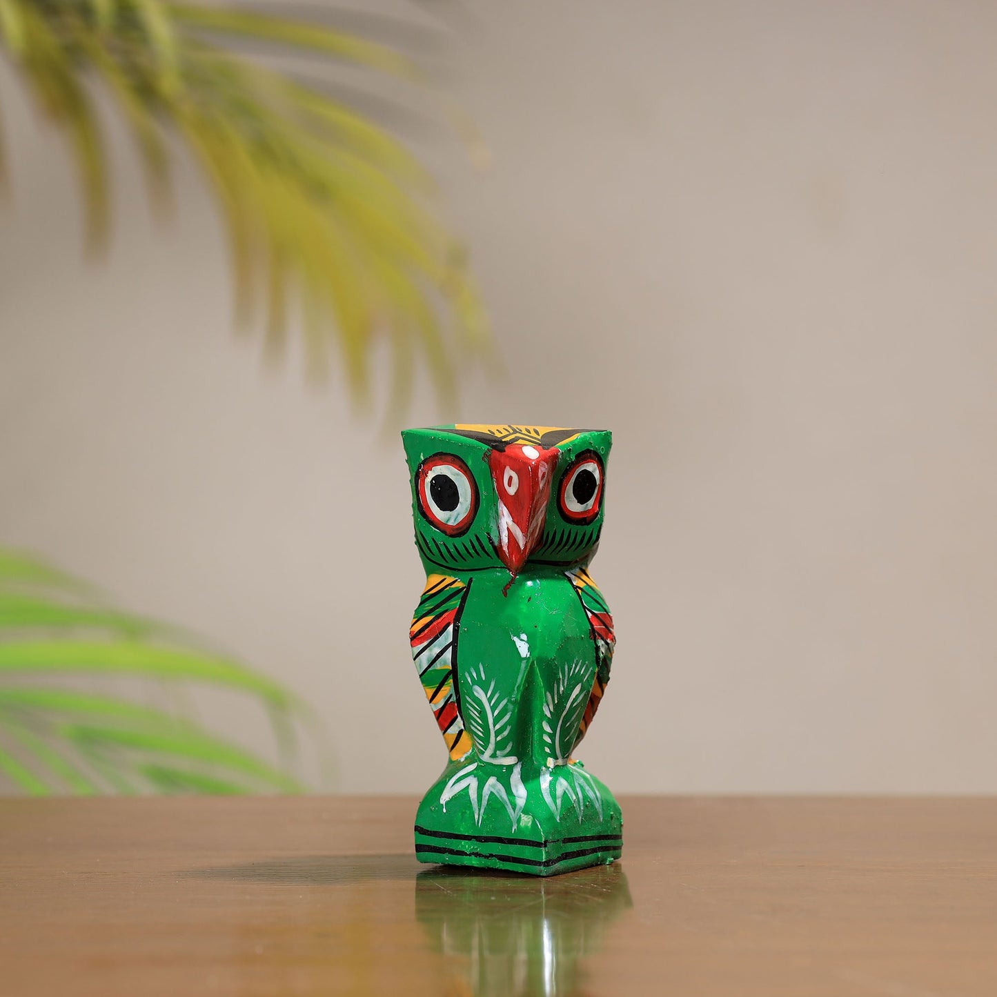 Traditional Burdwan Wood Craft Handpainted Sculpture 55
