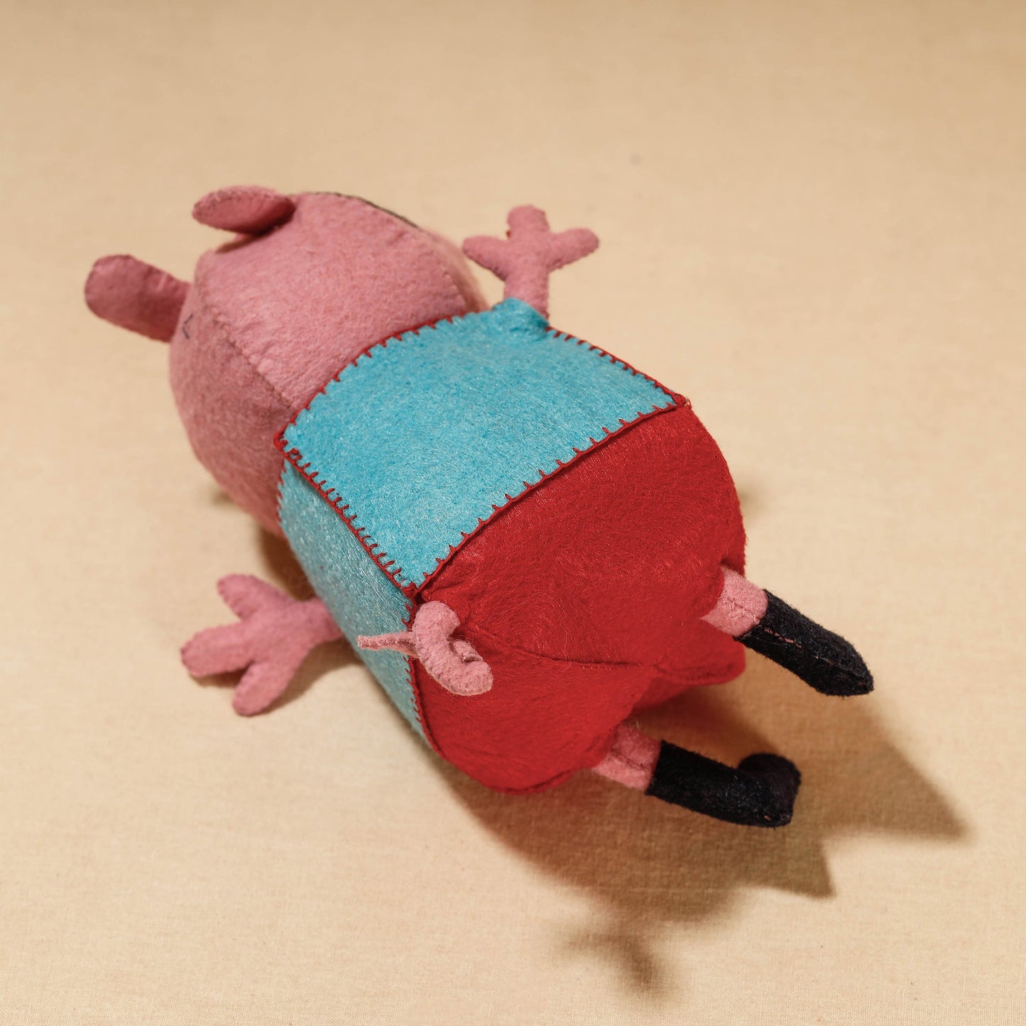 Buy Papa Piggie - Handmade Felt Work Stuffed Soft Toy