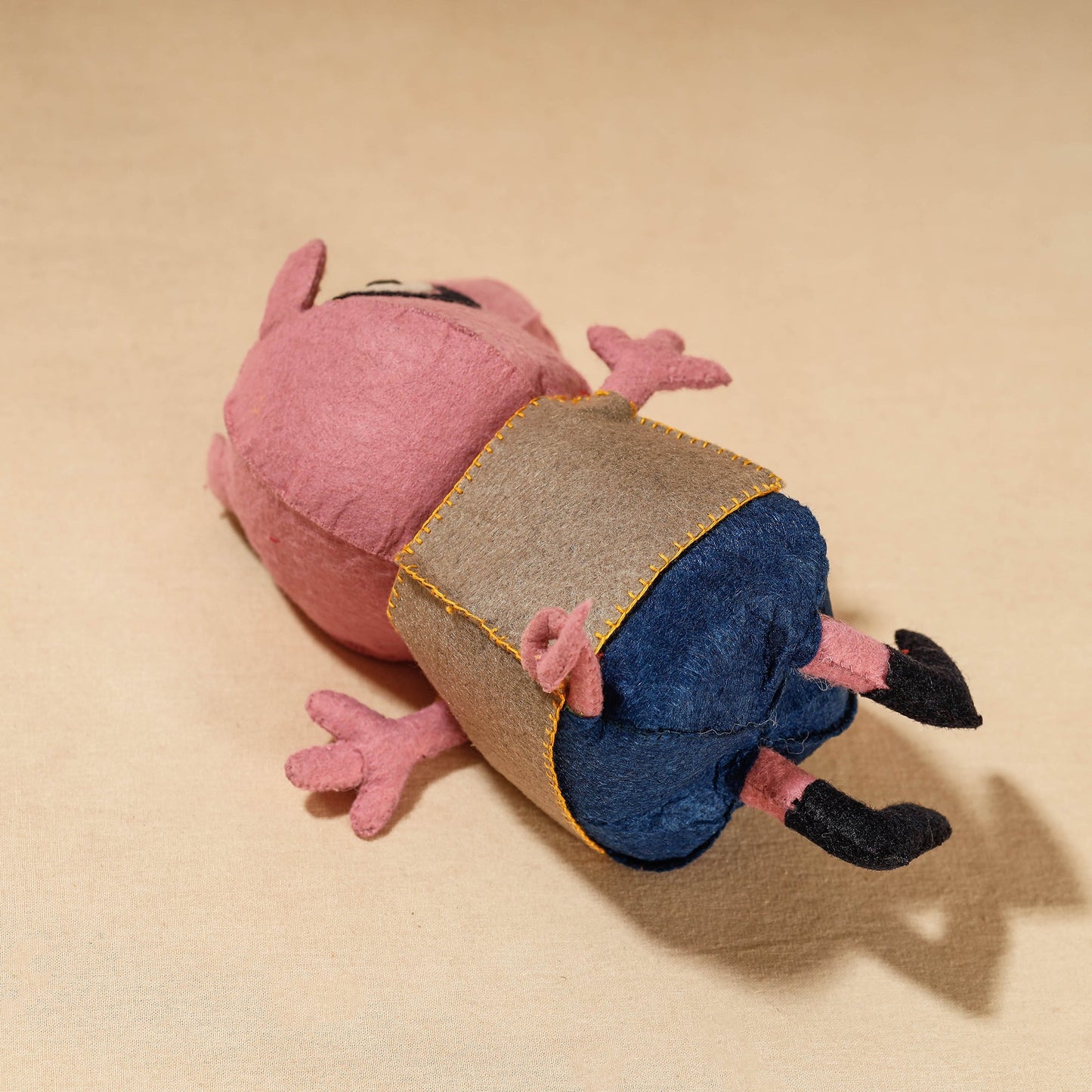 Buy Papa Piggie - Handmade Felt Work Stuffed Soft Toy
