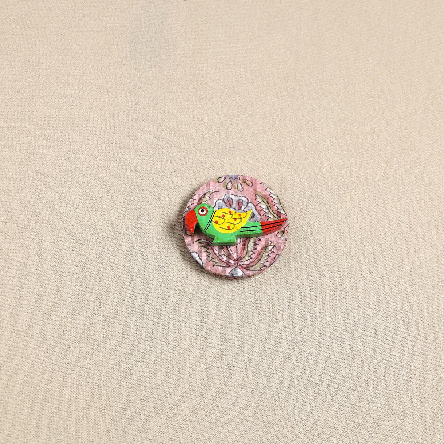 Parrot - Handmade Fabart Wooden Magnet