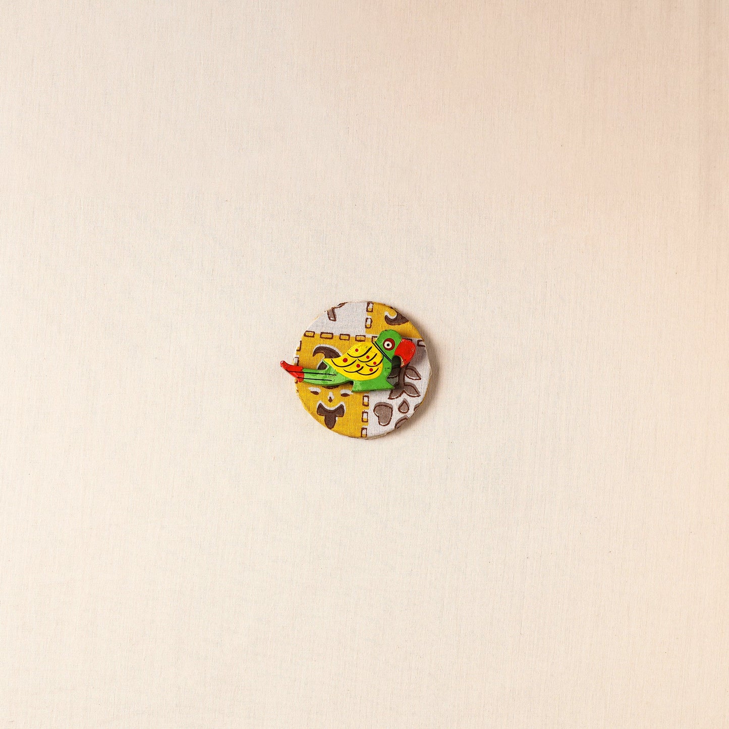Parrot - Handmade Fabart Wooden Magnet