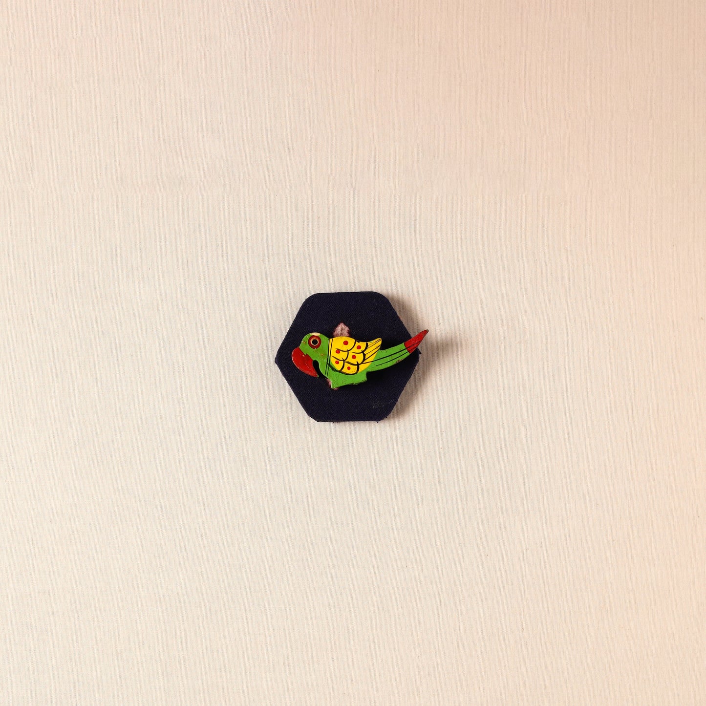 Parrot - Handmade Fabart Wooden Magnet
