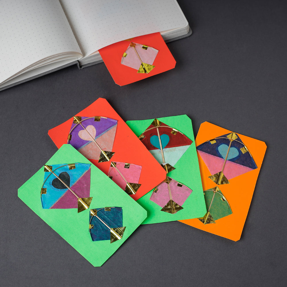 Buy पतंग Kite - Handmade Paper Work Bookmark (Set of 5)