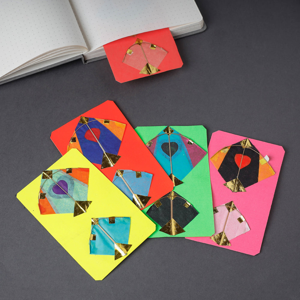 Buy पतंग Kite - Handmade Paper Work Bookmark (Set of 5)