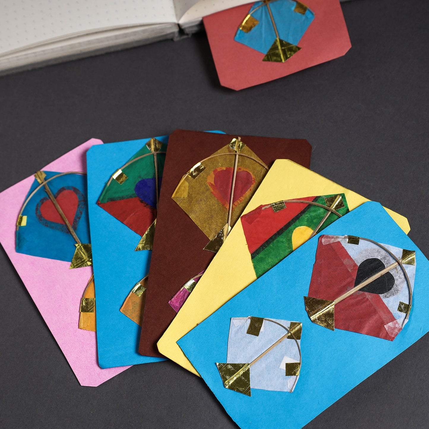 Buy पतंग Kite - Handmade Paper Work Bookmark (Set of 5)
