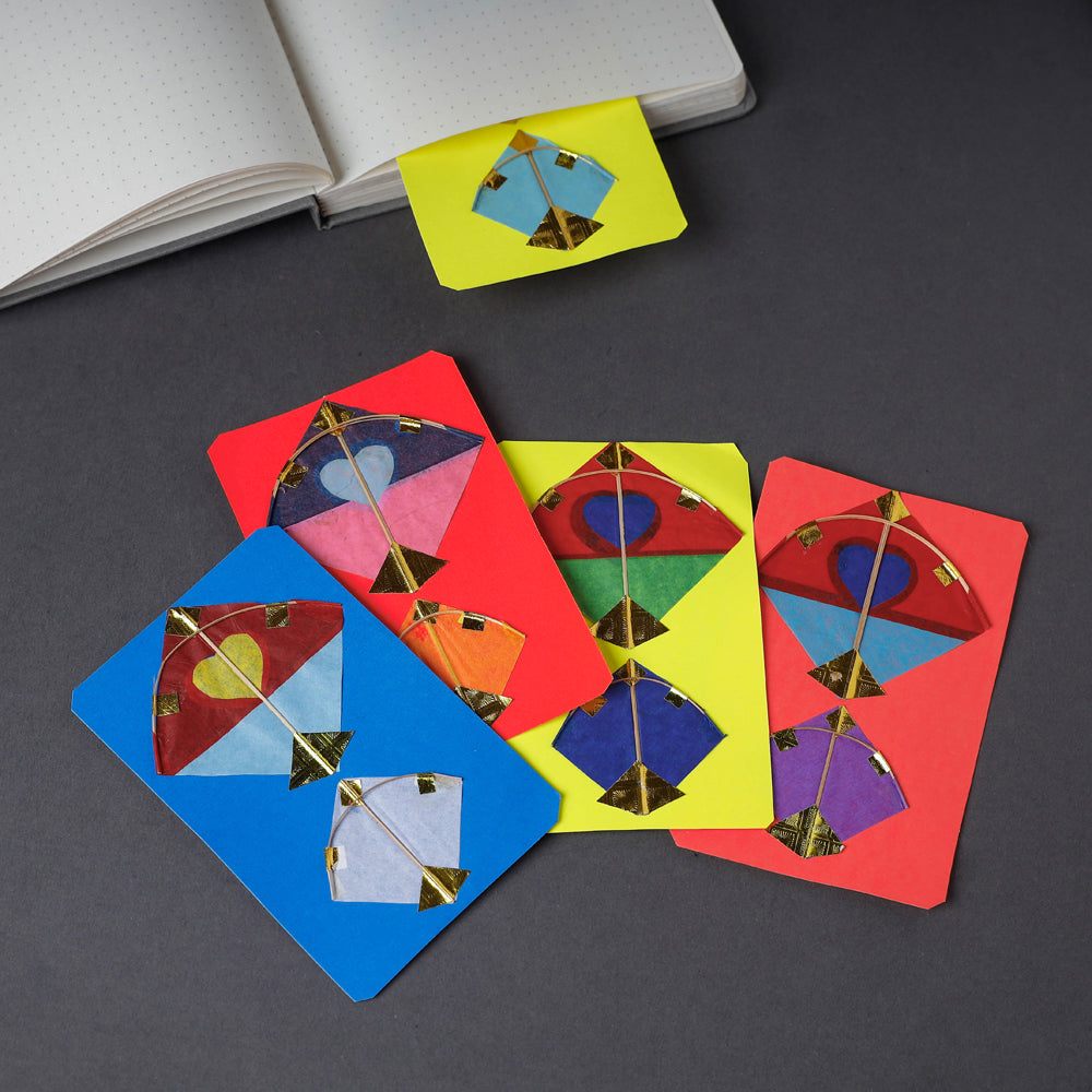 Buy पतंग Kite - Handmade Paper Work Bookmark (Set of 5)