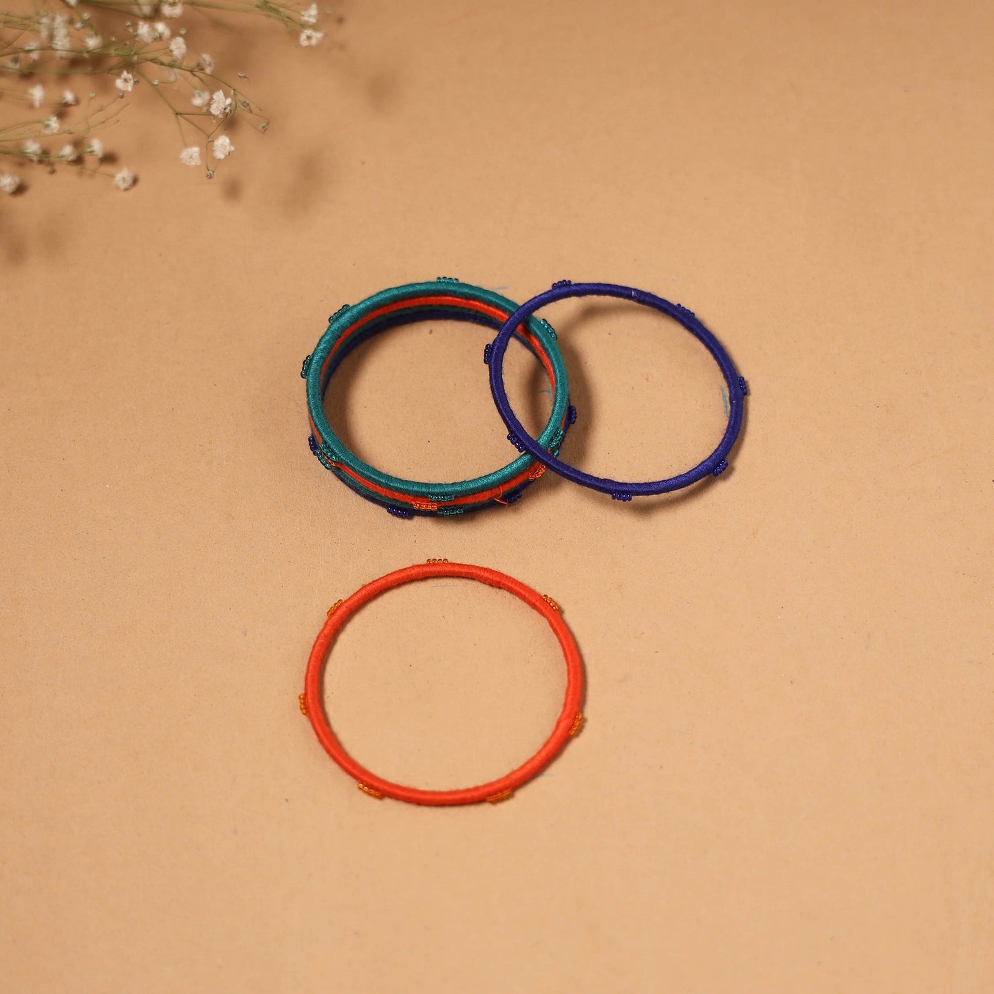 Patwa thread & bead work bangles by kailash (set of 6) 68