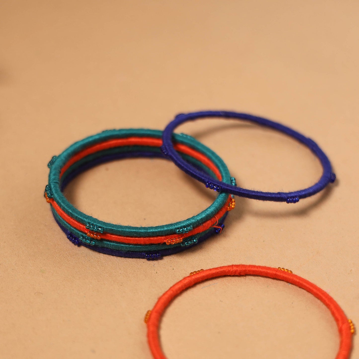 Patwa thread & bead work bangles by kailash (set of 6) 68