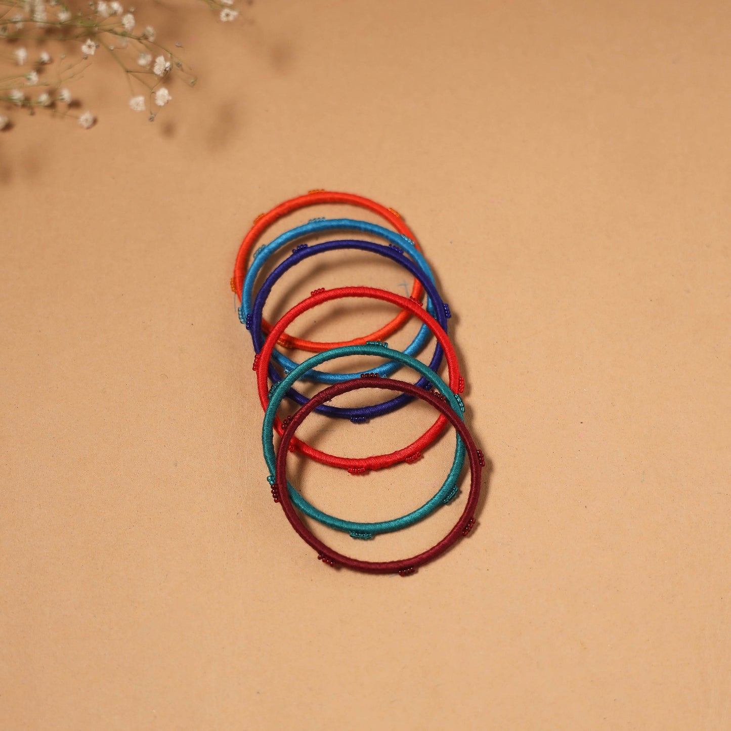 Patwa thread & bead work bangles by kailash (set of 6) 70